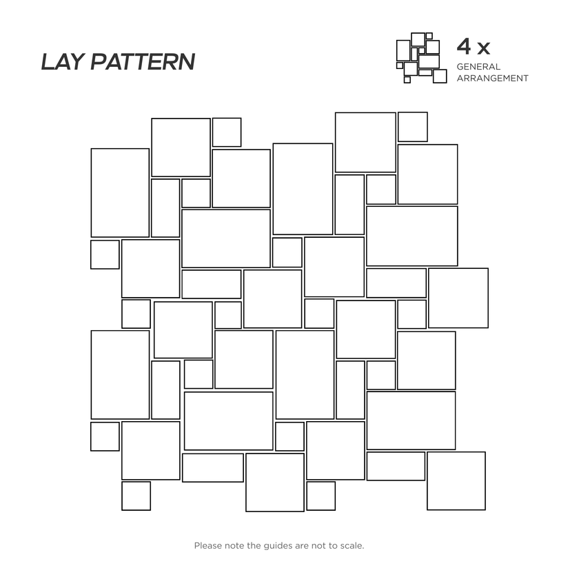 Travertine Latte French Pattern 30mm