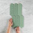 Flemmington Feather Light Green Ripple Gloss