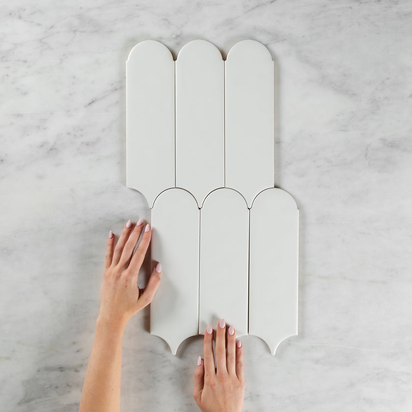 Flemmington Feather White Ripple Matte