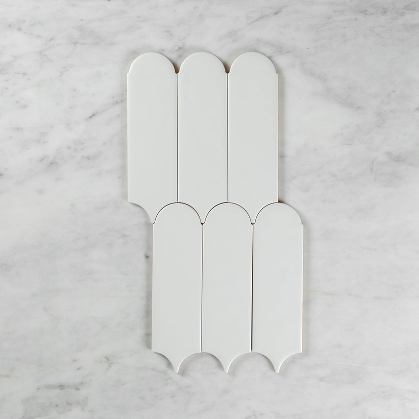 Flemmington Feather White Ripple Matte