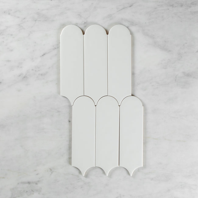 Flemmington Feather White Ripple Matte