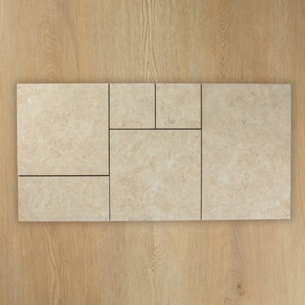 Travertine Stone Ivory French Pattern