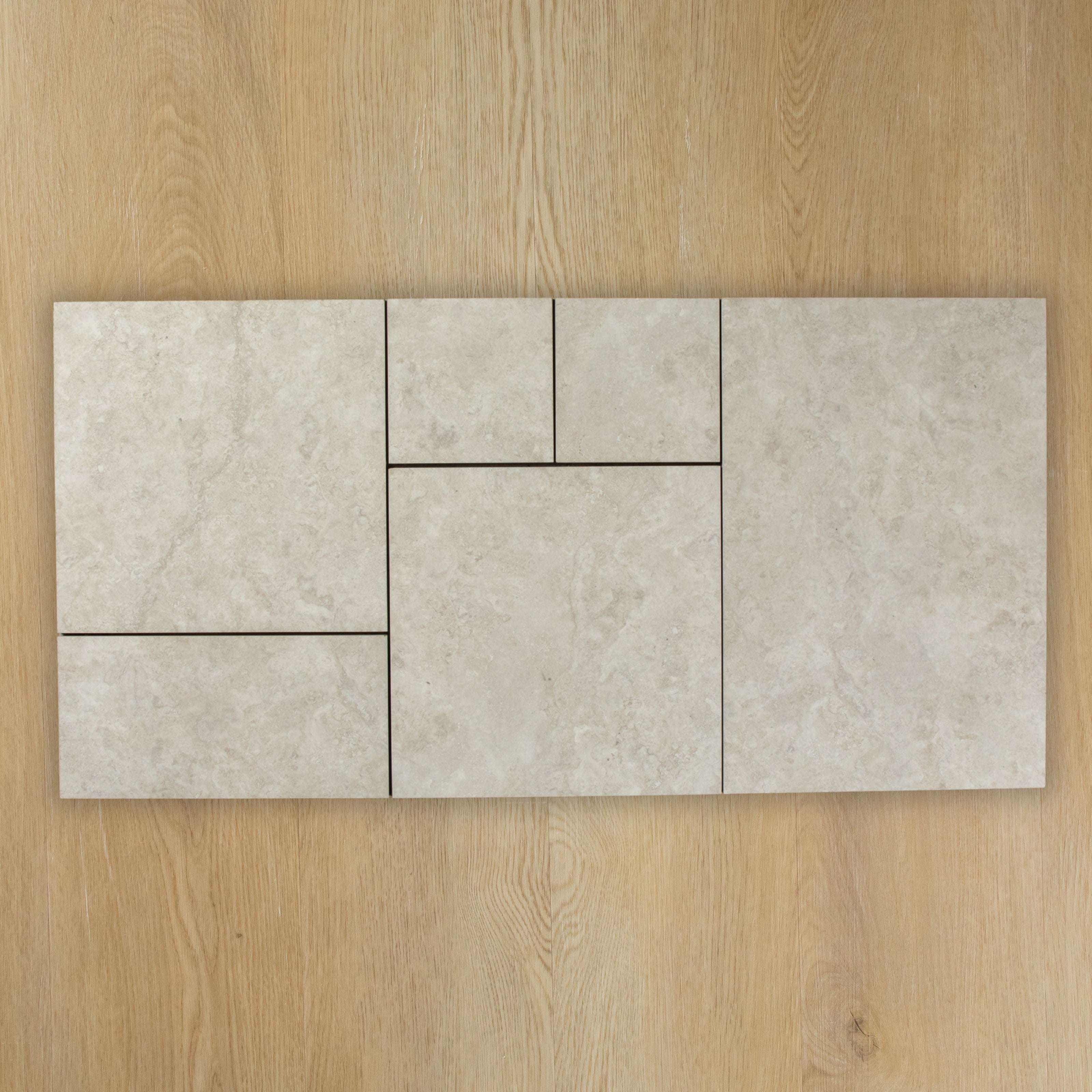 Travertine Stone Silver French Pattern In Out