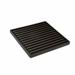 115 x 115 Grate Top Floor Drain Gun Metal With Puddle Flange 100mm