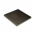 115 x 115 Grate Top Floor Drain Satin Nickel With Puddle Flange 80mm
