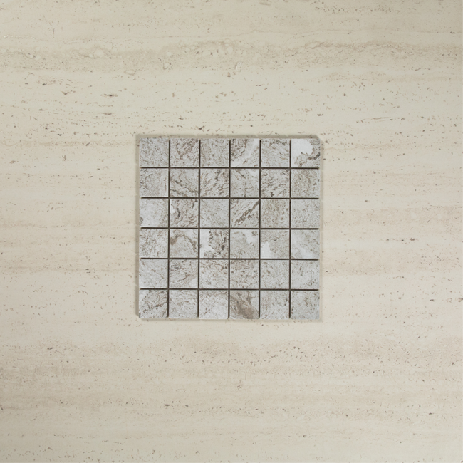 Hammond Light Grey Structured Mosaic