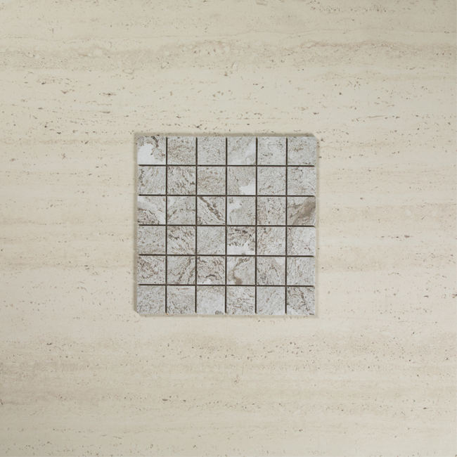 Hammond Light Grey Structured Mosaic