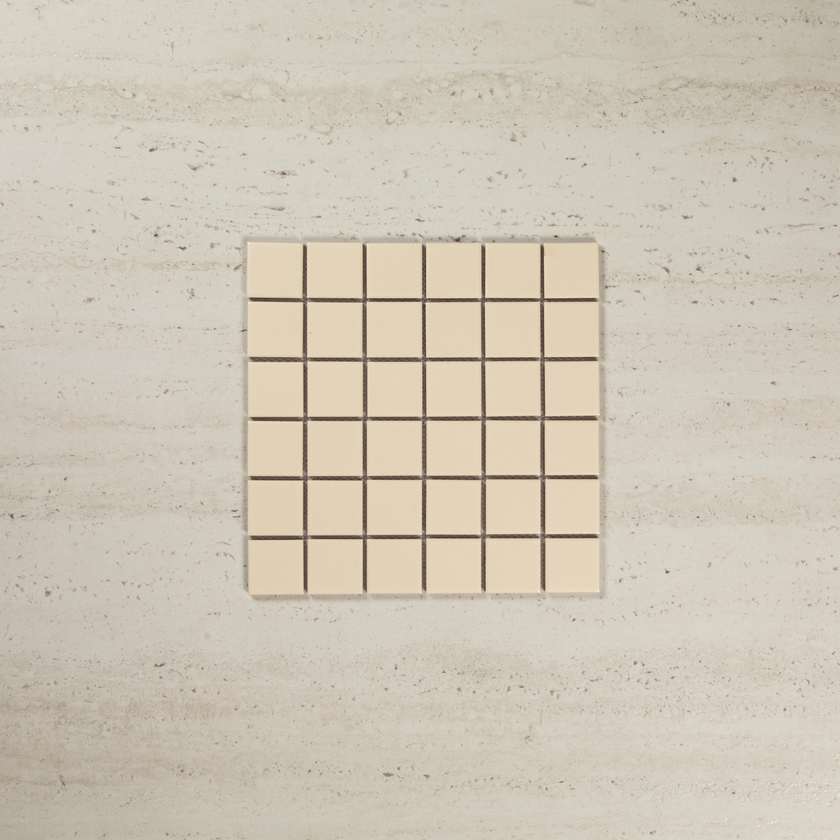 Ivory Cream Matte 48 x 48 Mosaic