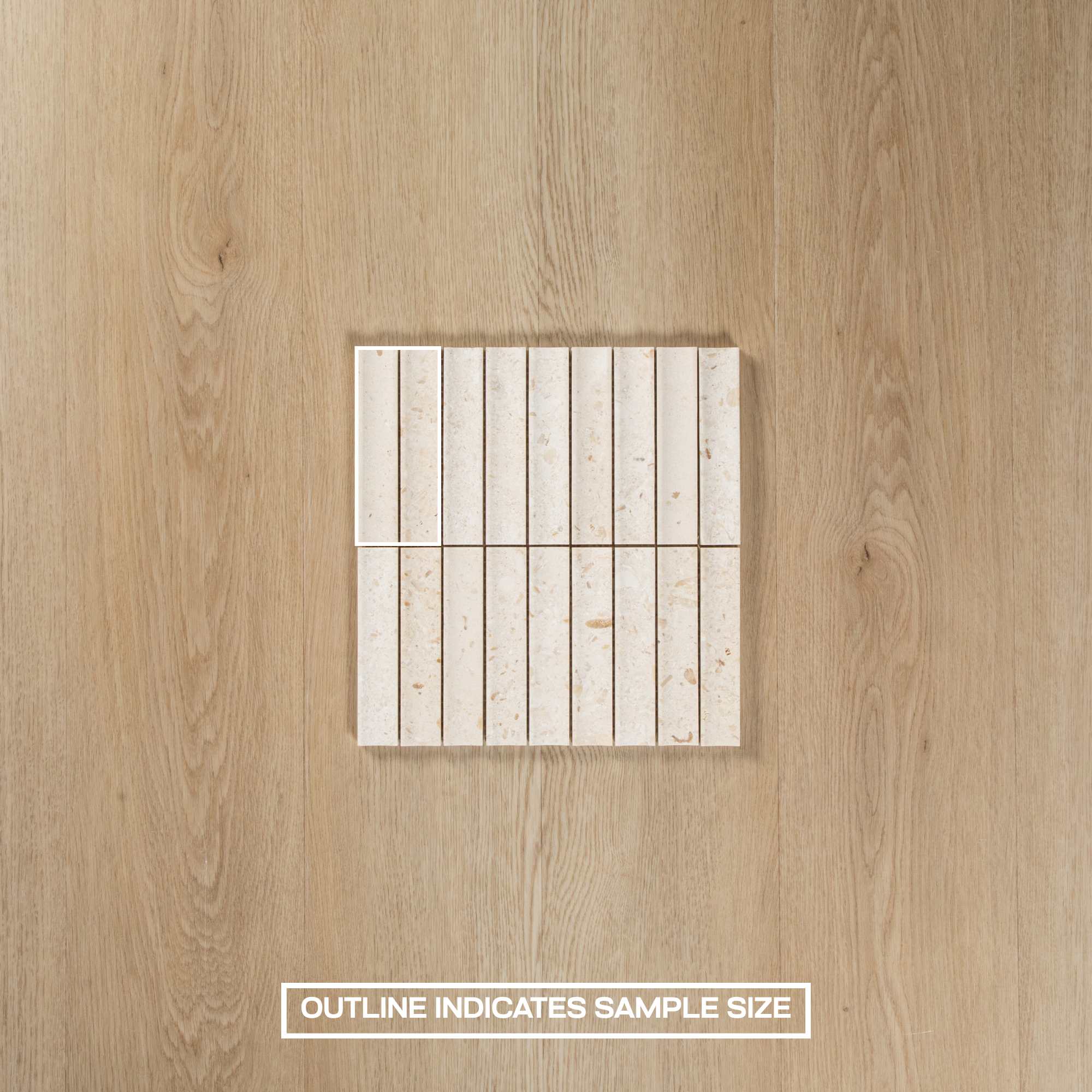 Concave Limestone Ivory Mosaic