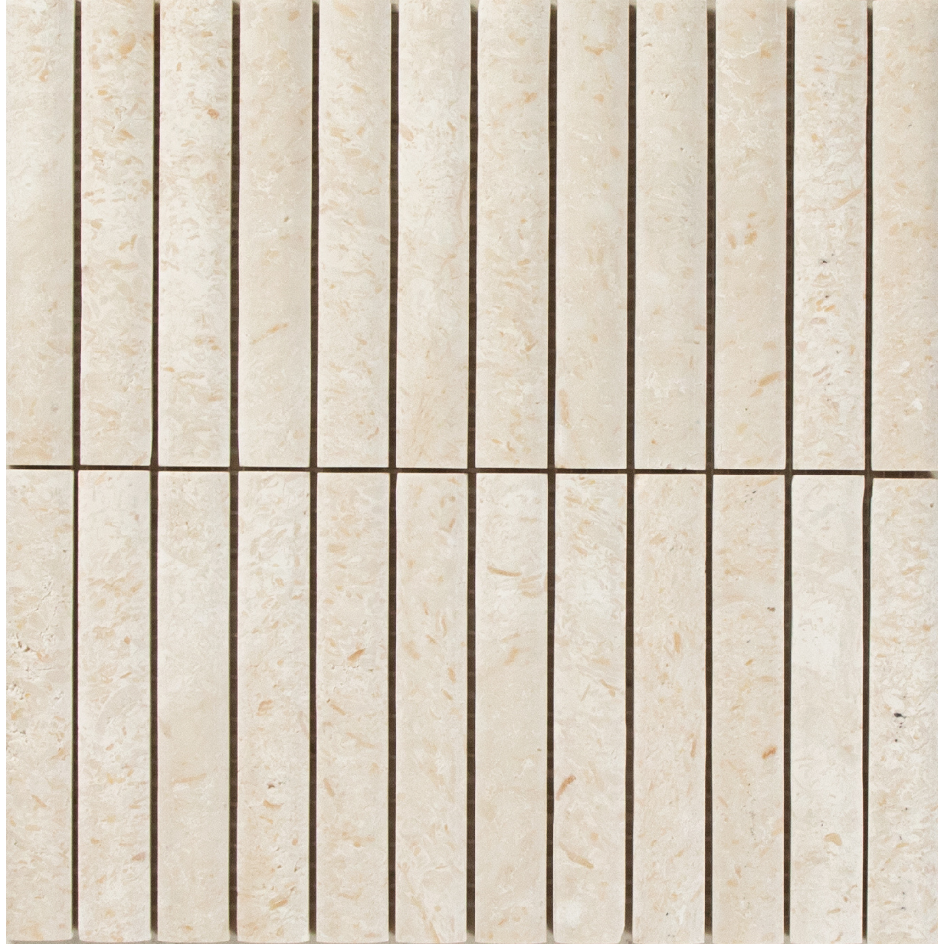 Limestone Ivory Flute Mosaic