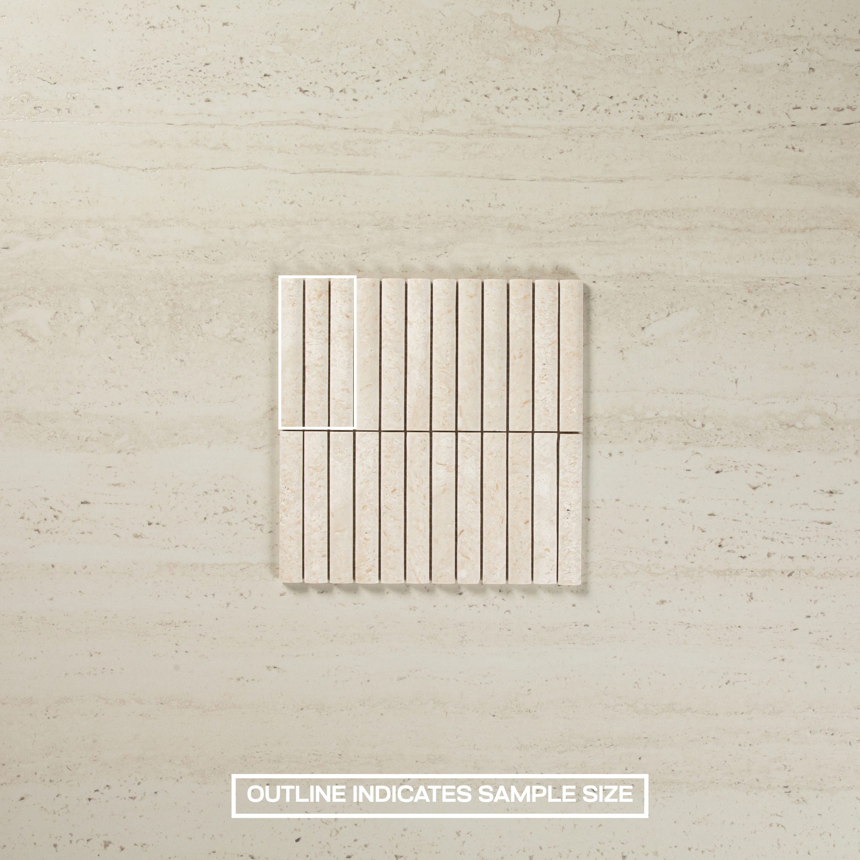 Limestone Ivory Flute Mosaic