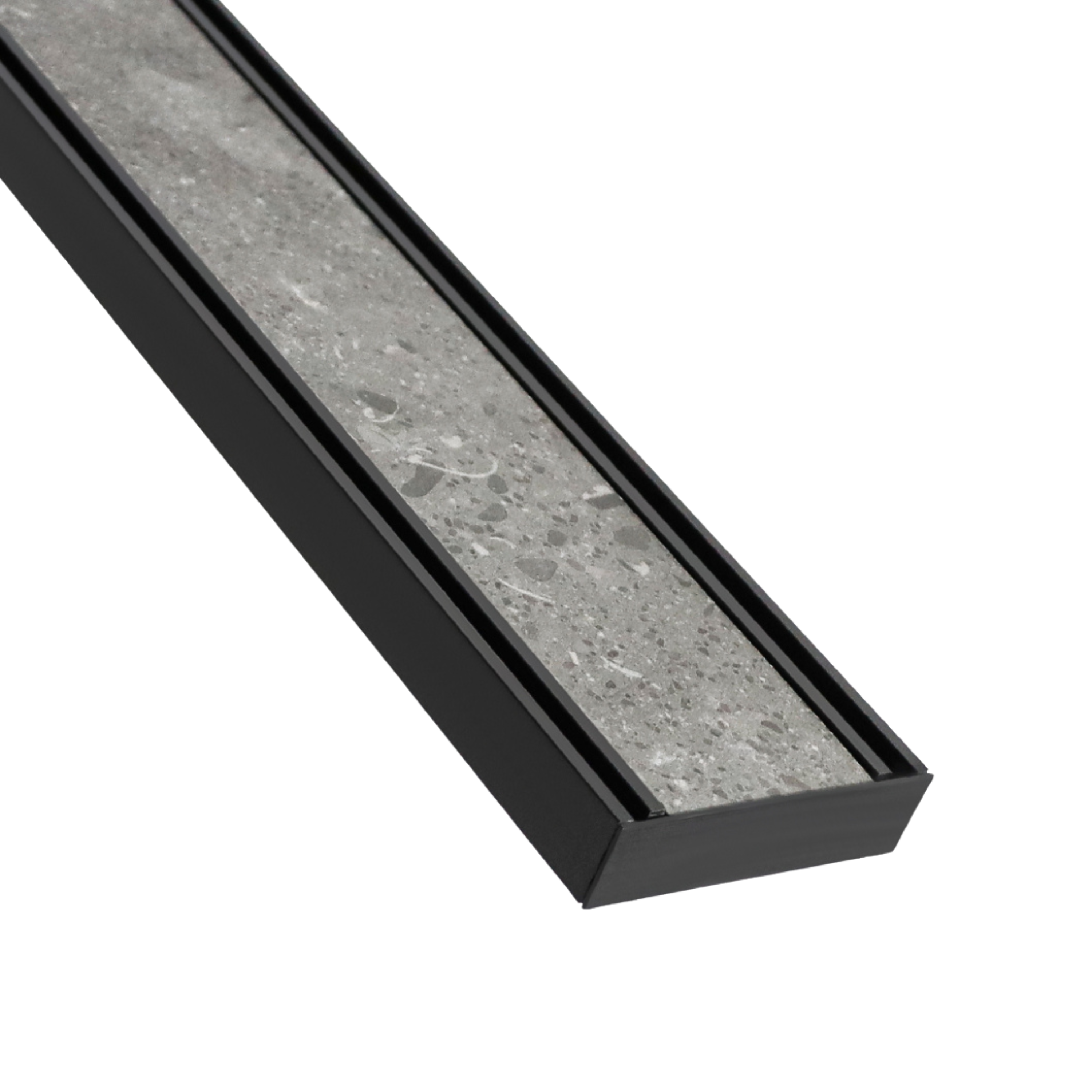 Lauxes Aluminium Celleni Midnight Slimline Tile Insert 100mm x 26mm