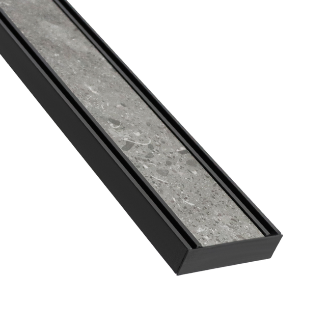 Lauxes Aluminium Celleni Midnight Slimline Tile Insert 100mm x 26mm