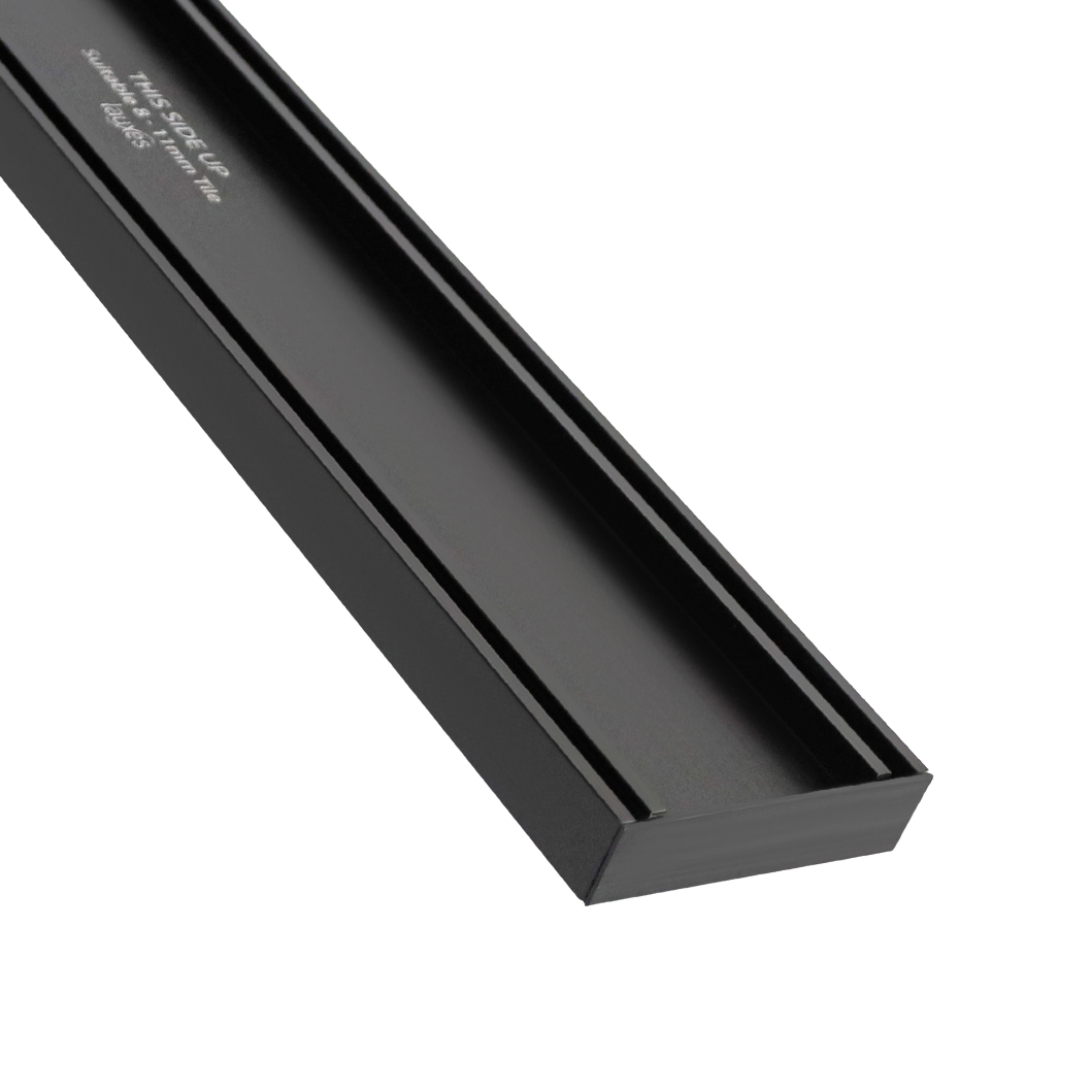 Lauxes Aluminium Celleni Midnight Slimline Tile Insert 100mm x 26mm