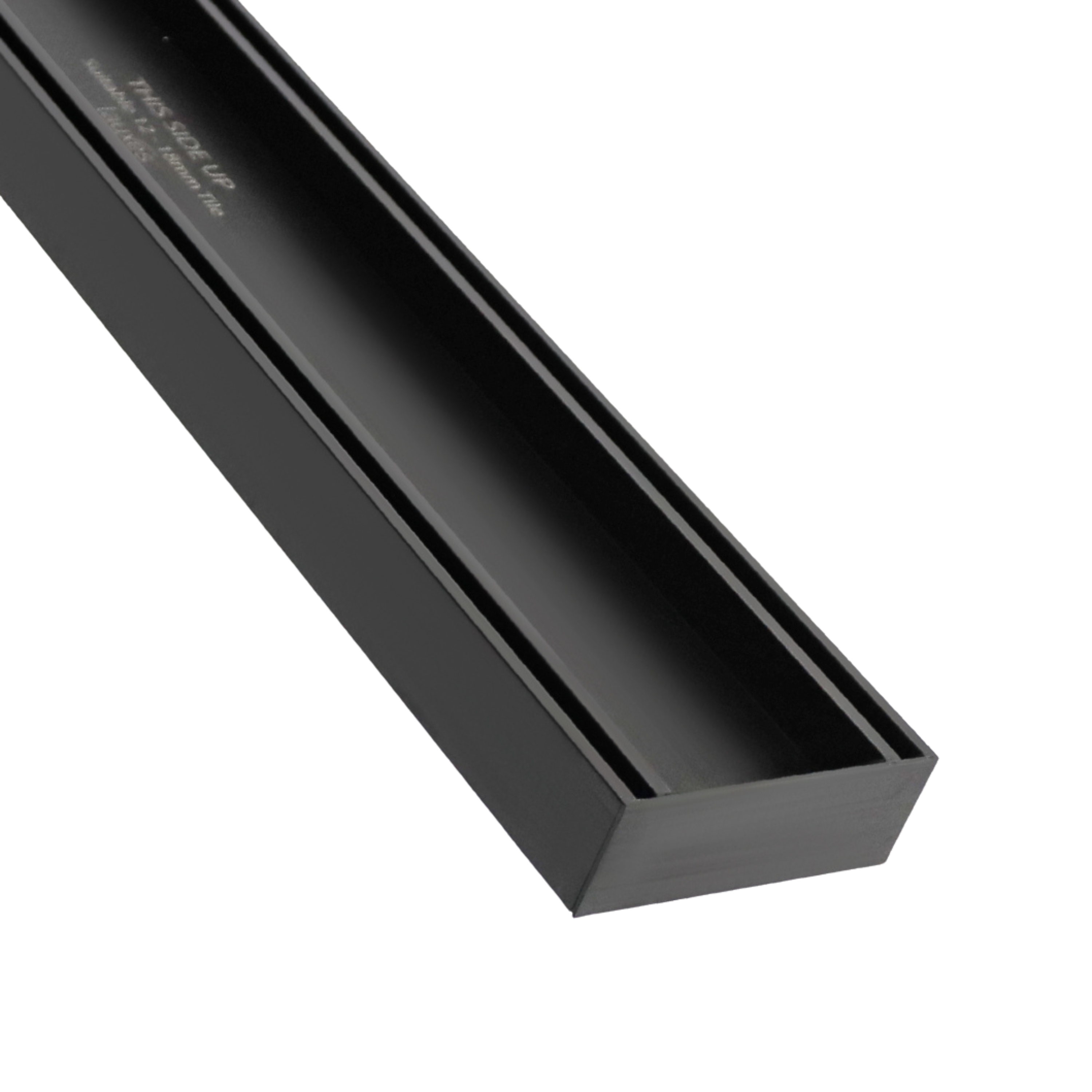 Lauxes Aluminium Celleni Midnight Slimline Tile Insert 100mm x 35mm