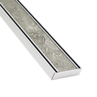 Lauxes Aluminium Celleni Silver Slimline Tile Insert 100mm x 26mm