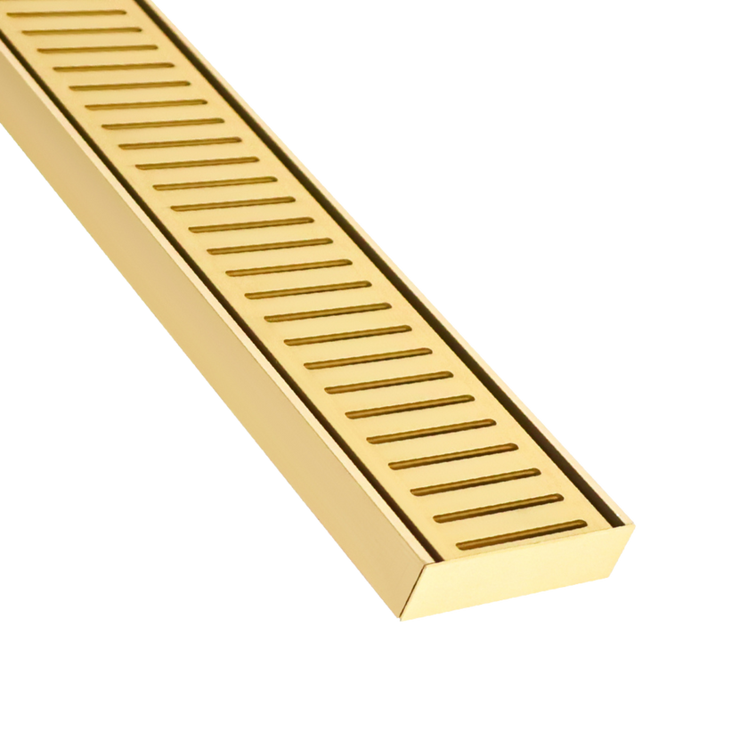 Lauxes Aluminium Matte Gold Next Gen  Floor Grate 100mm x 26mm