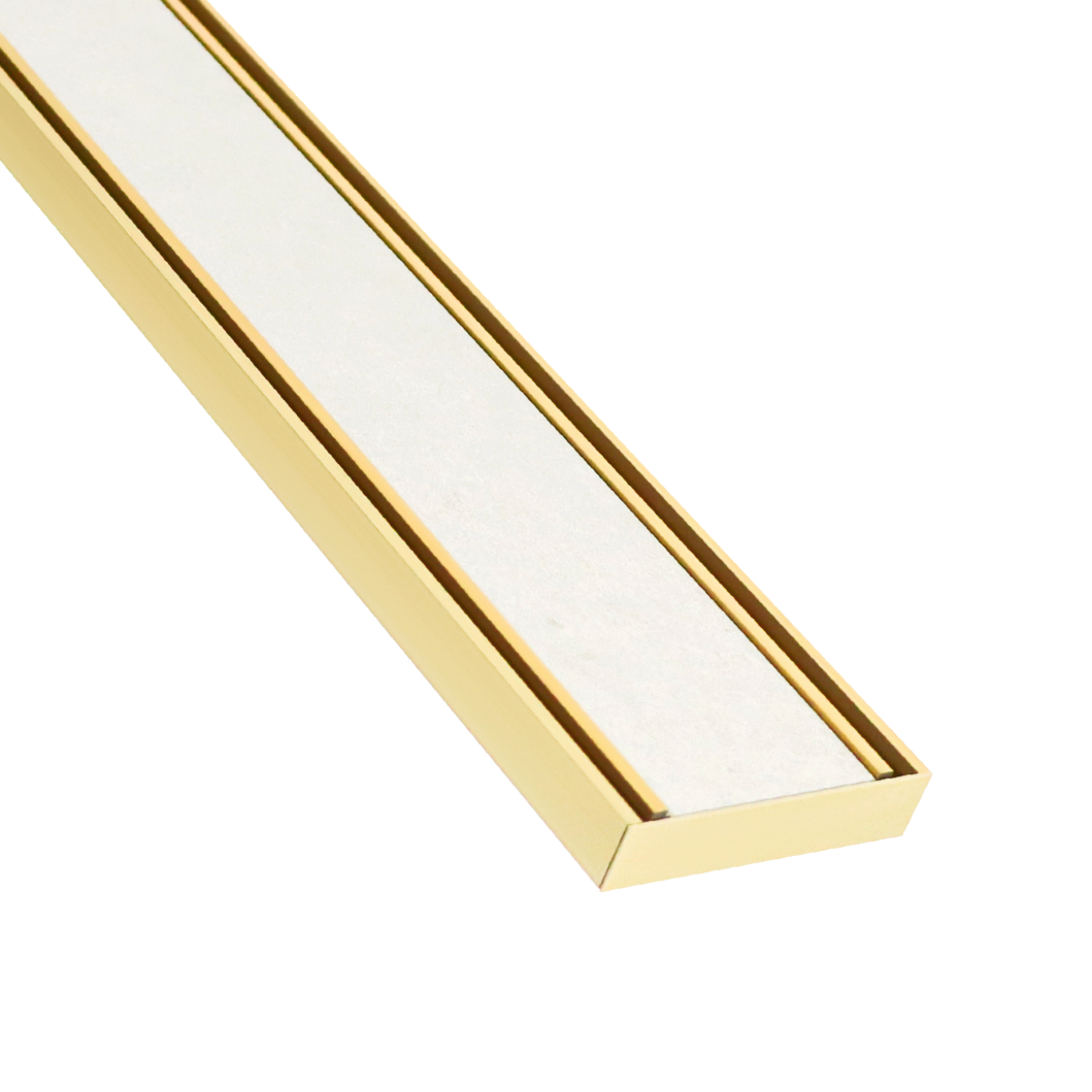 Lauxes Aluminium Matte Gold Slimline Tile Insert  100mm x 21mm