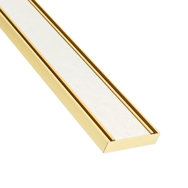 Lauxes Aluminium Matte Gold Slimline Tile Insert  100mm x 21mm