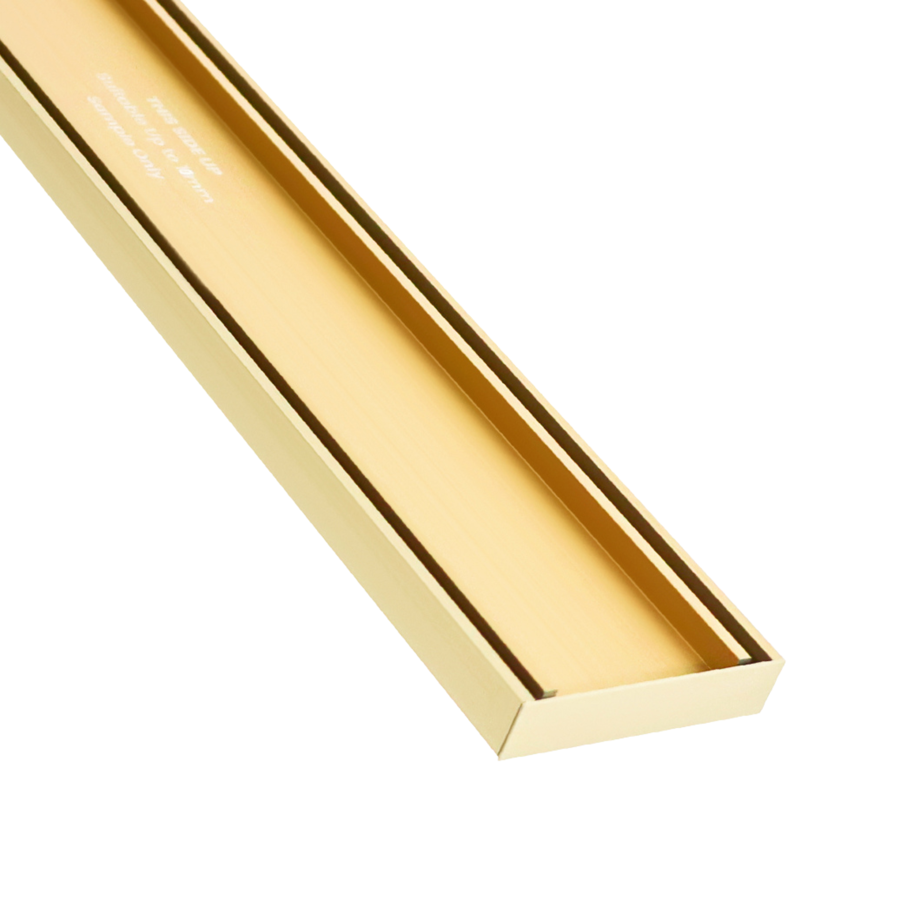 Lauxes Aluminium Matte Gold Slimline Tile Insert  100mm x 21mm
