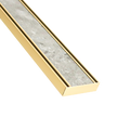 Lauxes Aluminium Matte Gold Slimline Tile Insert Grate 100mm x 26mm