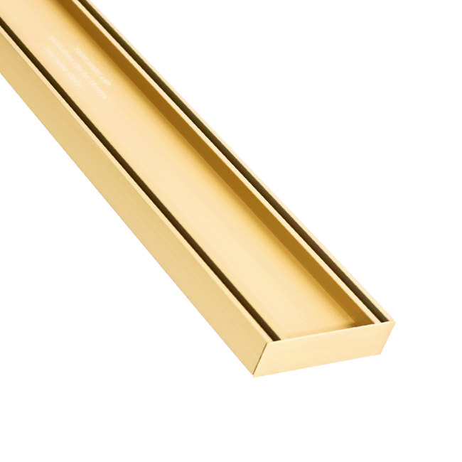 Lauxes Aluminium Matte Gold Slimline Tile Insert Grate 100mm x 26mm