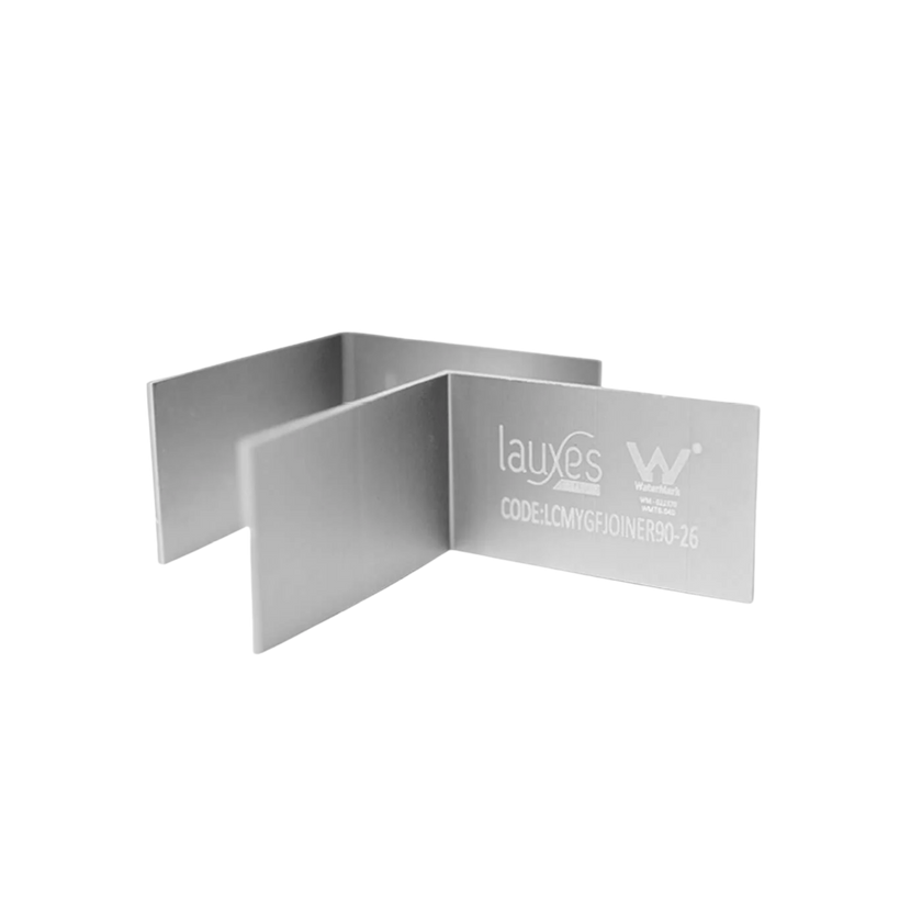 Lauxes Silk Silver Joiner 90 Degree - 26mm