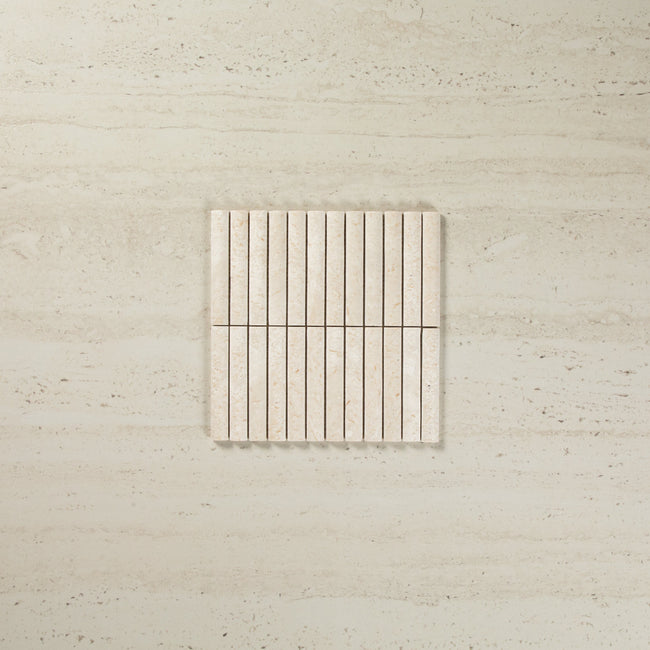 Limestone Ivory Flute Mosaic