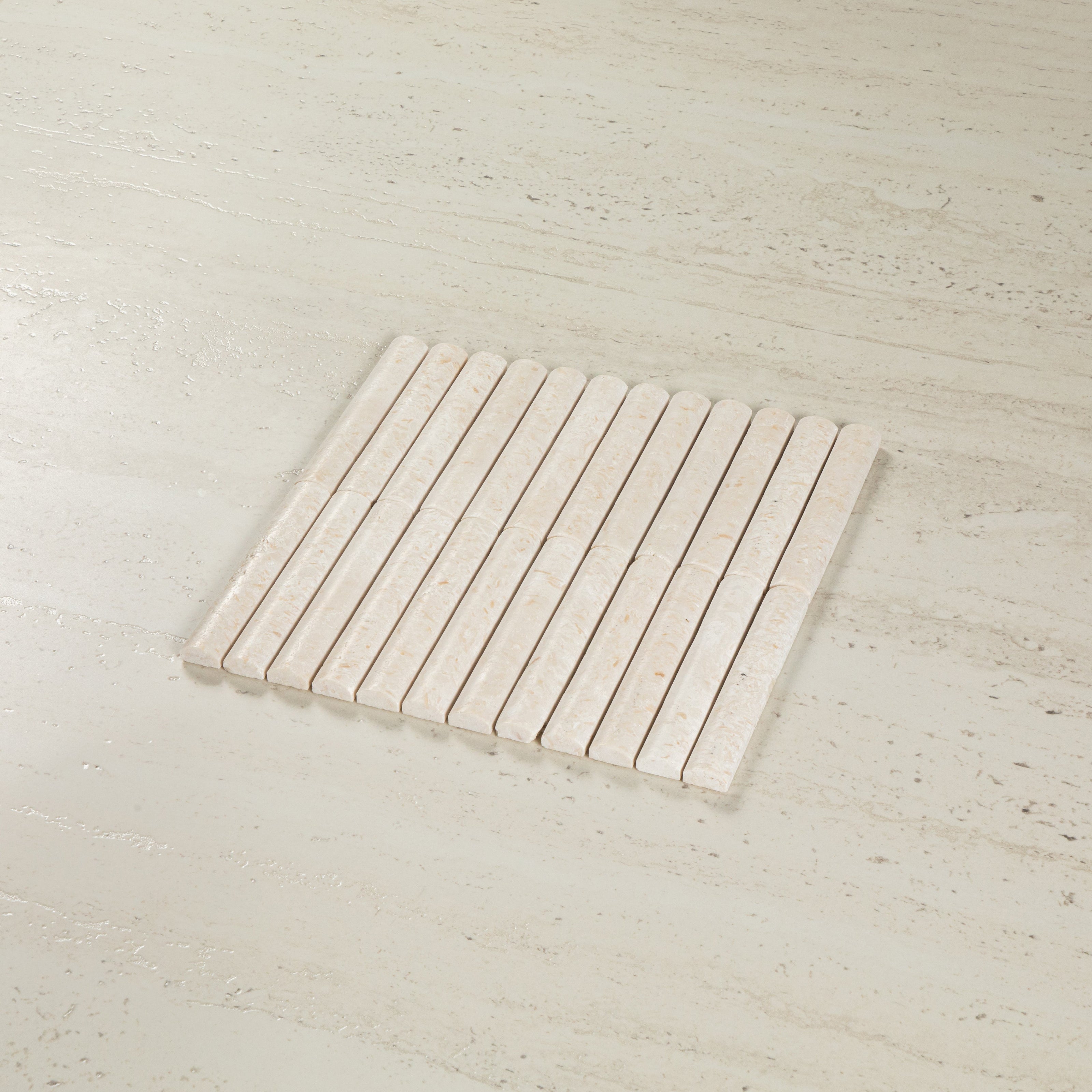Limestone Ivory Flute Mosaic