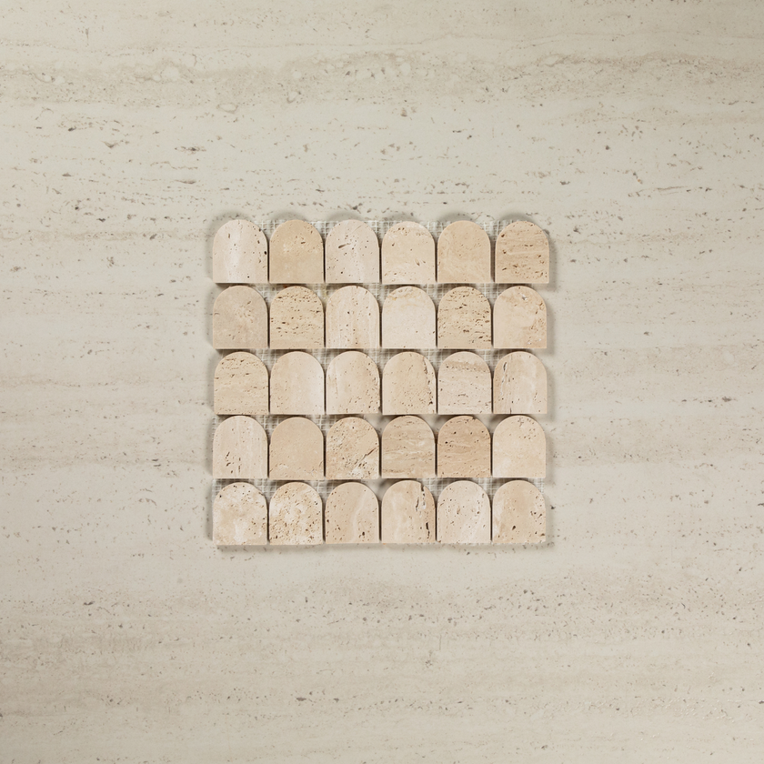 Mini Arch Mosaic Travertine
