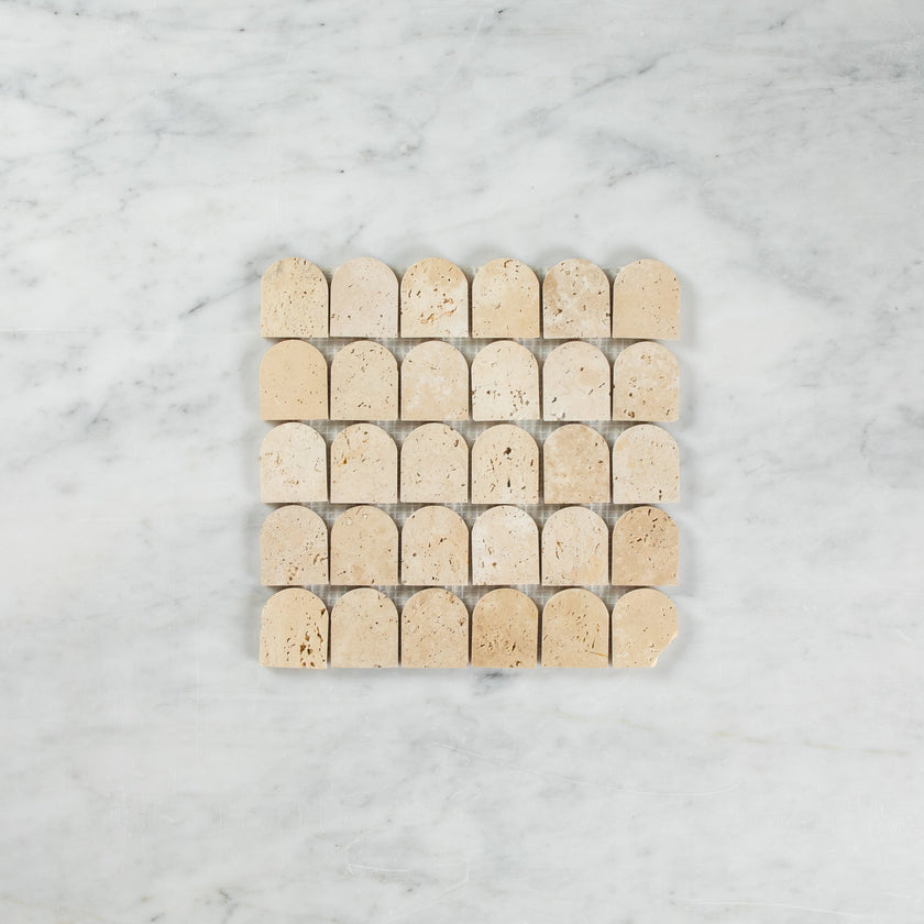 Mini Arch Mosaic Travertine