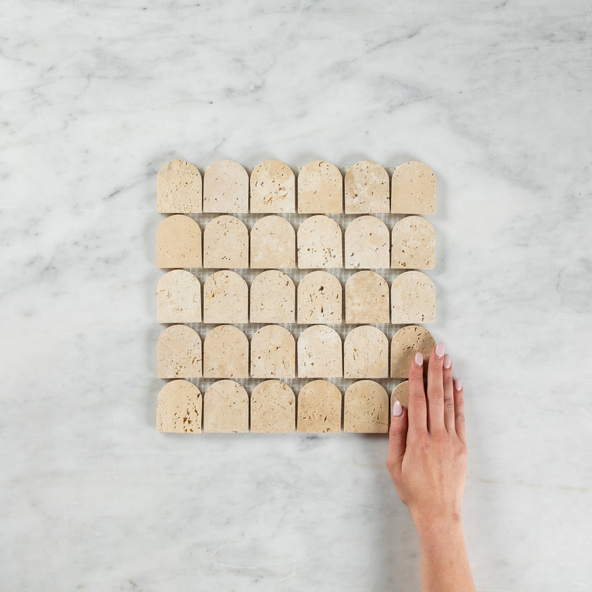 Mini Arch Mosaic Travertine