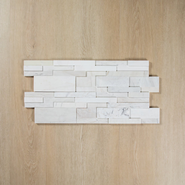 Milky White Honed Ledger Stone