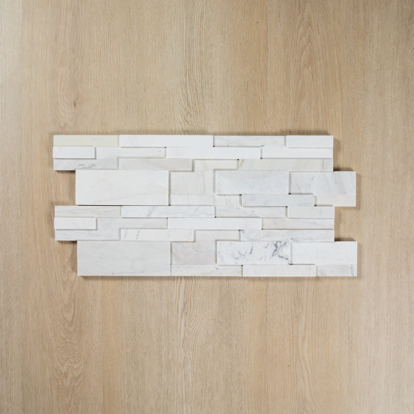 Milky White Honed Ledger Stone