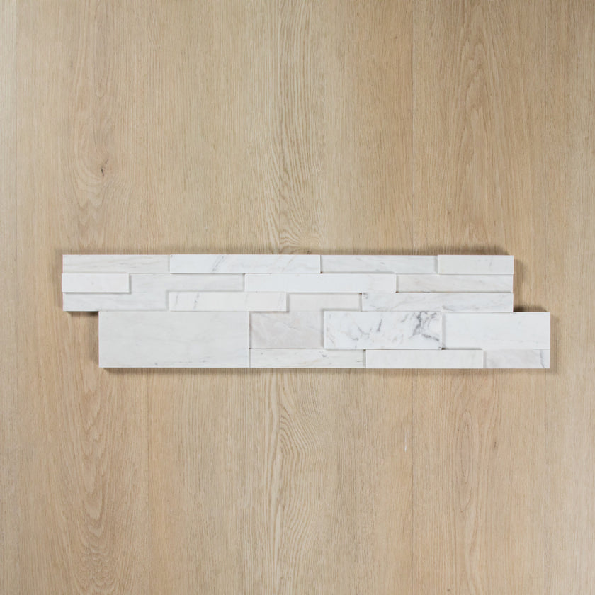 Milky White Honed Ledger Stone