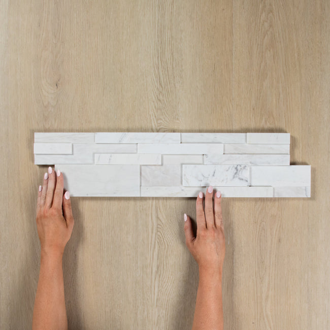 Milky White Honed Ledger Stone