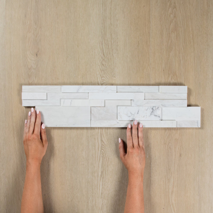 Milky White Honed Ledger Stone