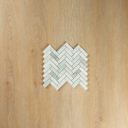 Ming Green Small Herringbone Honed Mosaic