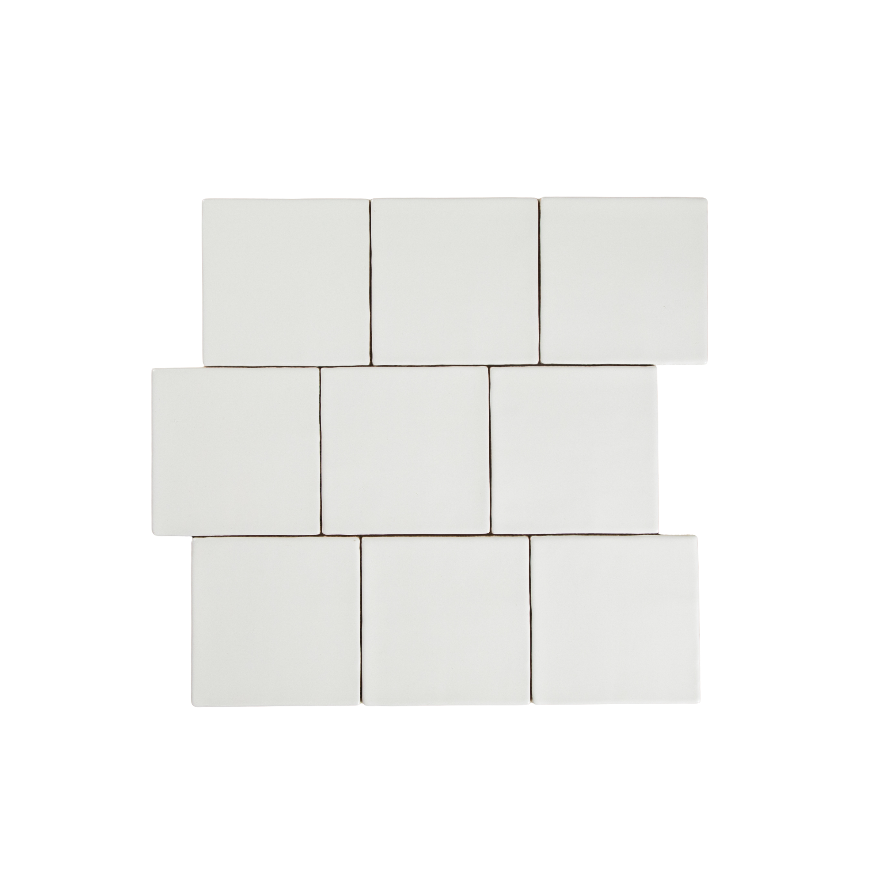 Noosa Handmade White Gloss Wave Square