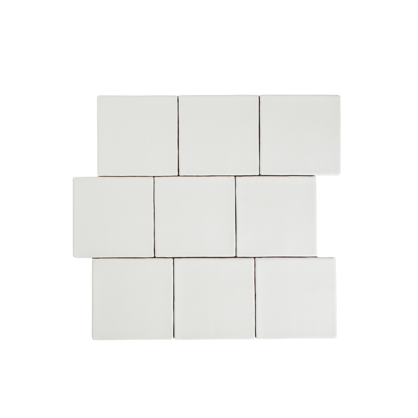 Noosa Handmade White Gloss Wave Square