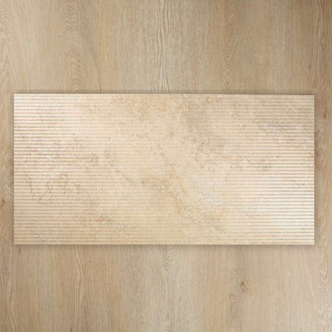 Norcia Travertine Beige Bamboo Feature
