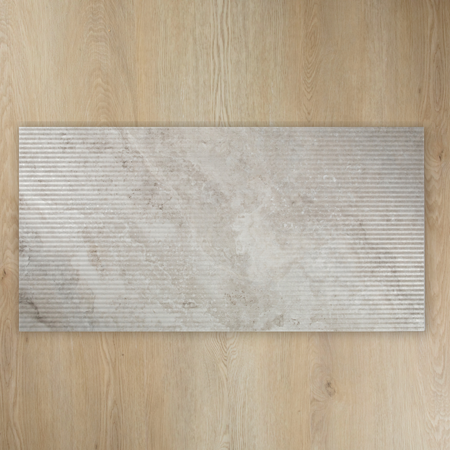 Norcia Travertine Silver Bamboo Feature
