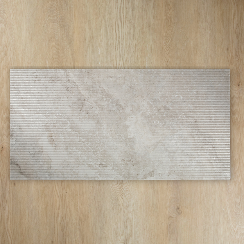 Norcia Travertine Silver Bamboo Feature