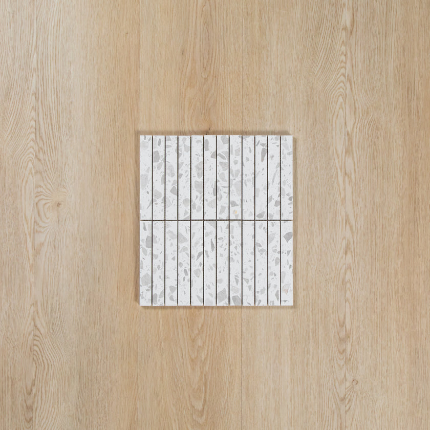 Terrazzo Grey Honed Pumice Kit Kat Mosaic