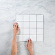 Noosa White Gloss Wave 100 x 100