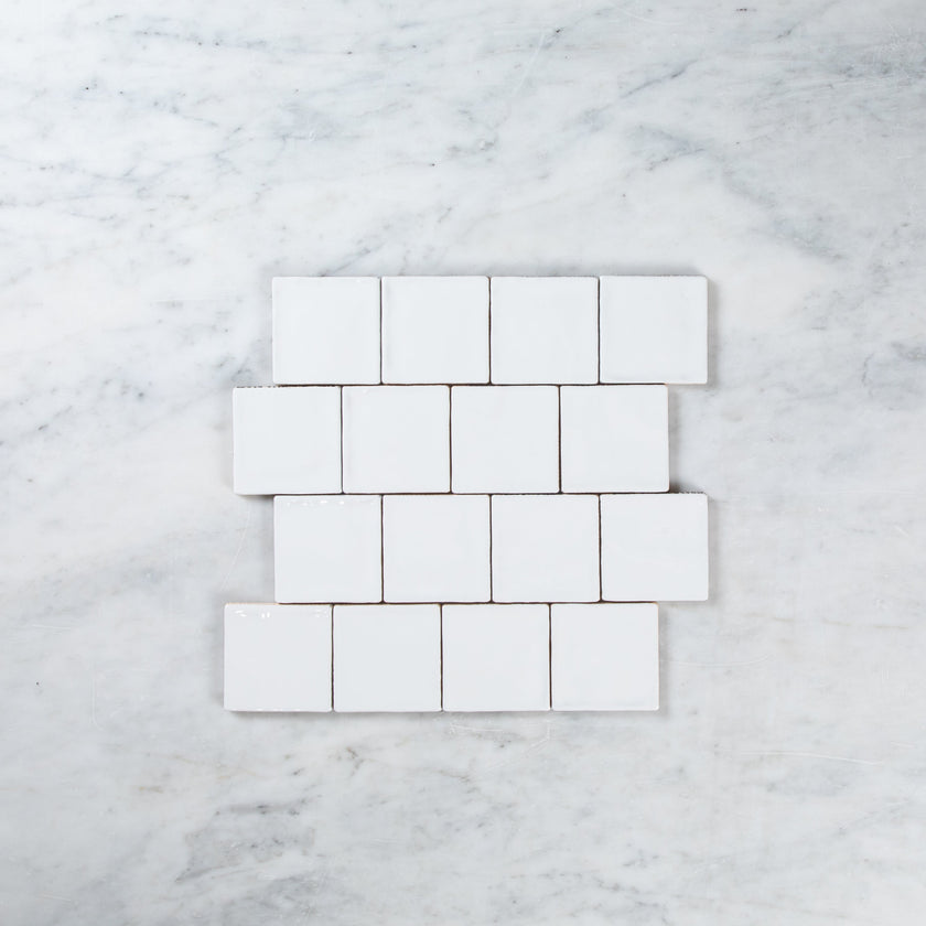 Noosa White Gloss Wave 100 x 100