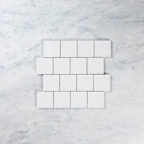 Noosa White Matte Wave 100 x 100