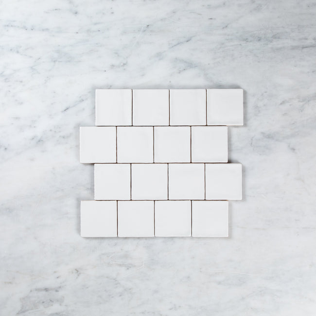 Noosa White Matte Wave 100 x 100