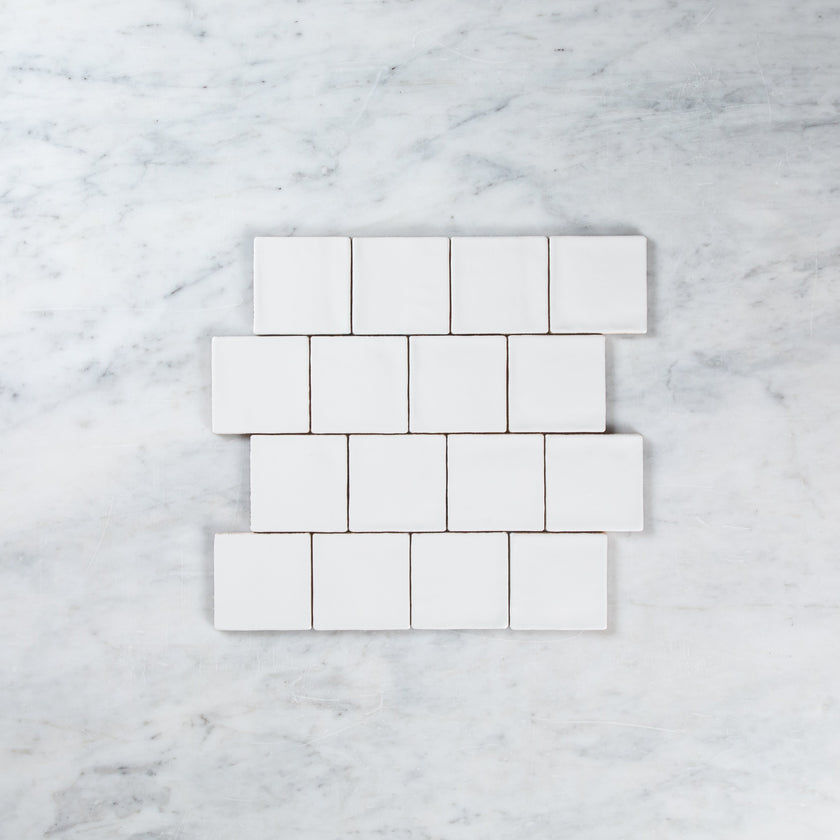 Noosa White Matte Wave 100 x 100