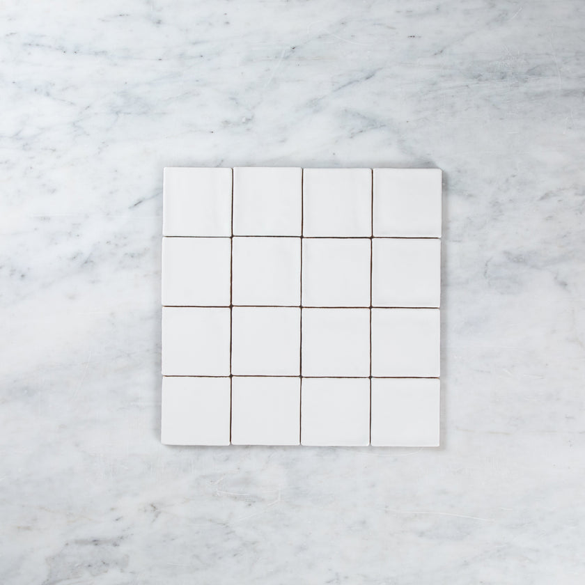 Noosa White Matte Wave 100 x 100